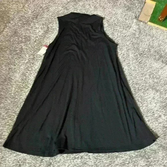 Joe Boxer Black Loose Fitting Mock Neck Tank Dress Size M -NWT - Picture 3 of 6